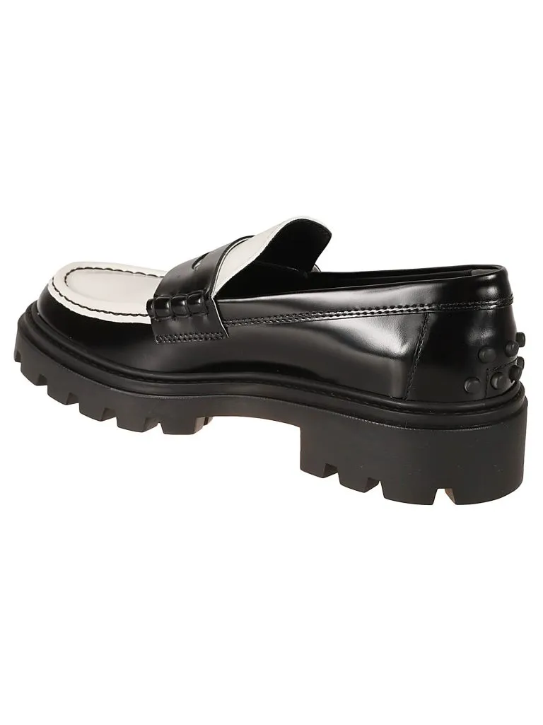 TOD'SGOMMA PESANTE 08J MOCASSINO Black/white