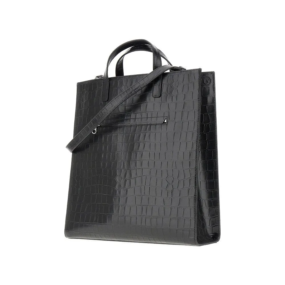 Tote bag Heritage in pelle stampa cocco