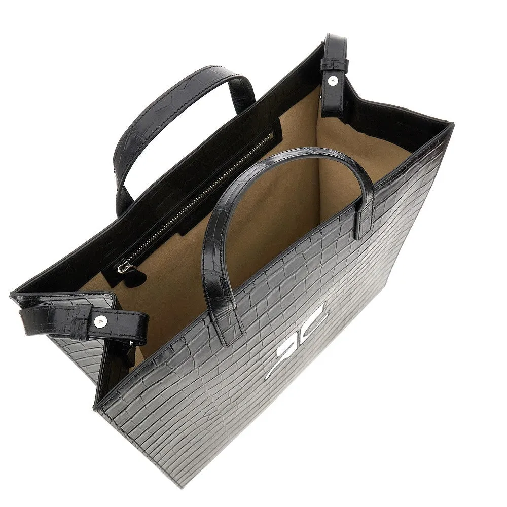 Tote bag Heritage in pelle stampa cocco