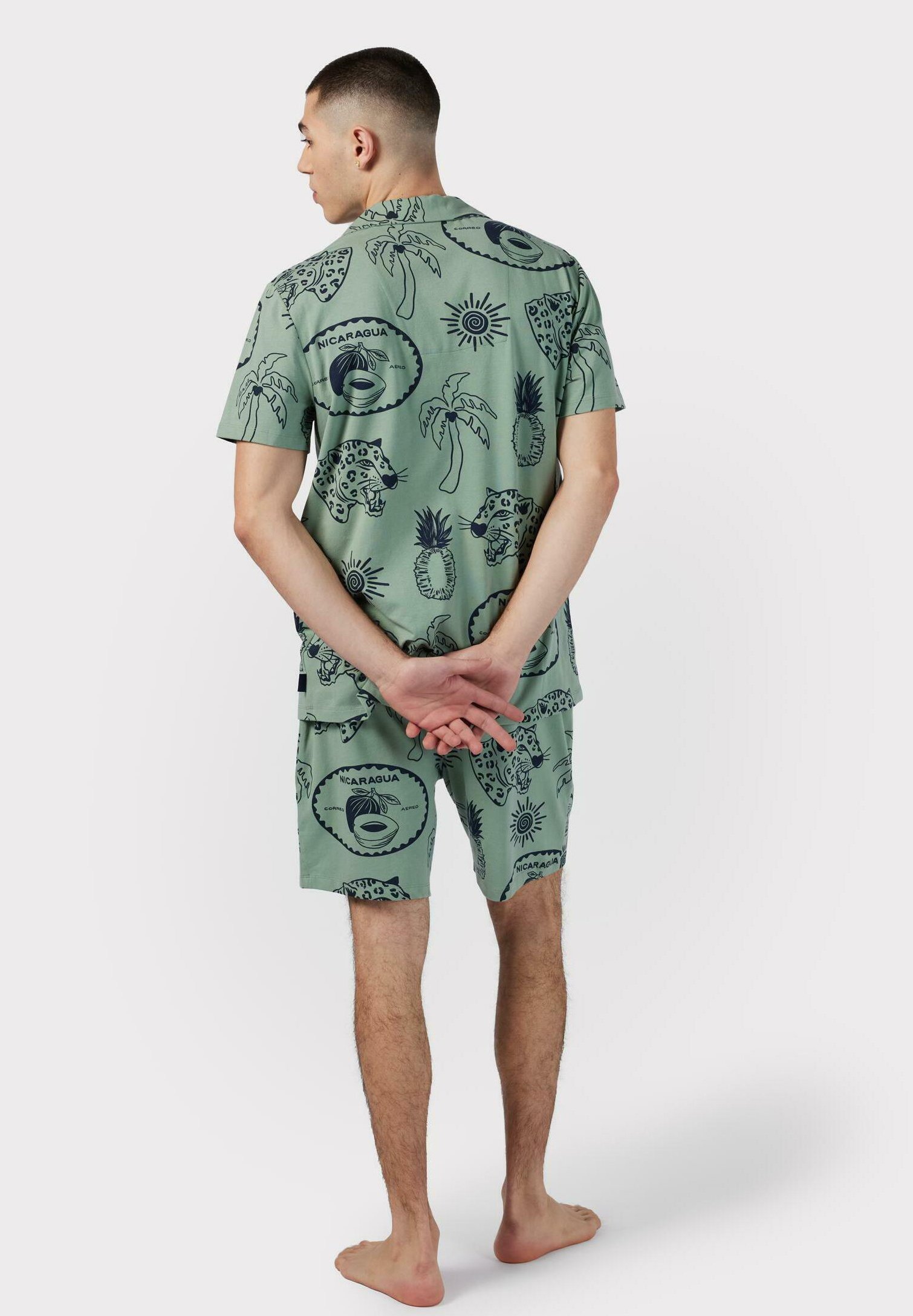 TROPICAL HOLIDAY PRINT SET - SAGE - Pigiama
