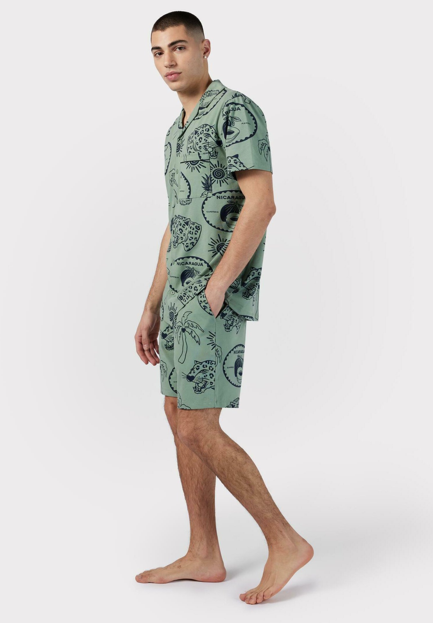 TROPICAL HOLIDAY PRINT SET - SAGE - Pigiama