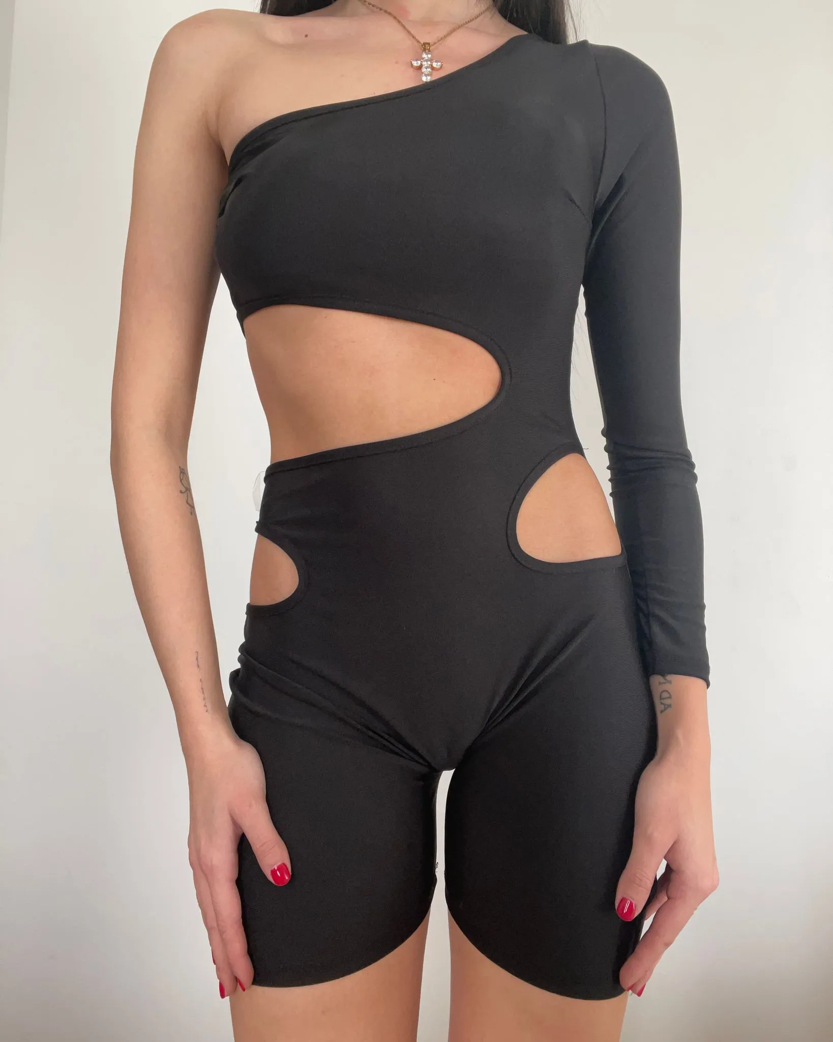 Tuta cut-out - NERO