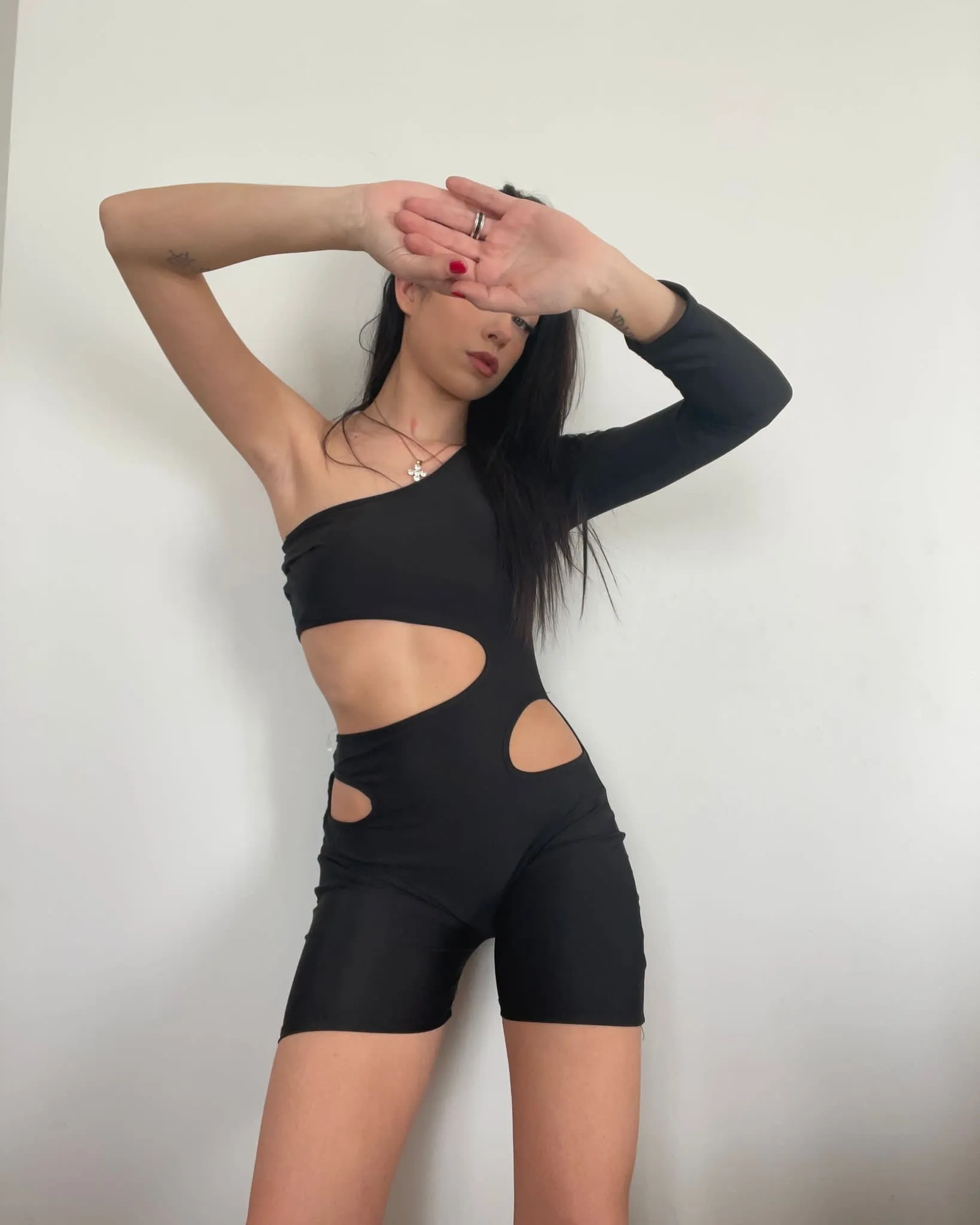 Tuta cut-out - NERO