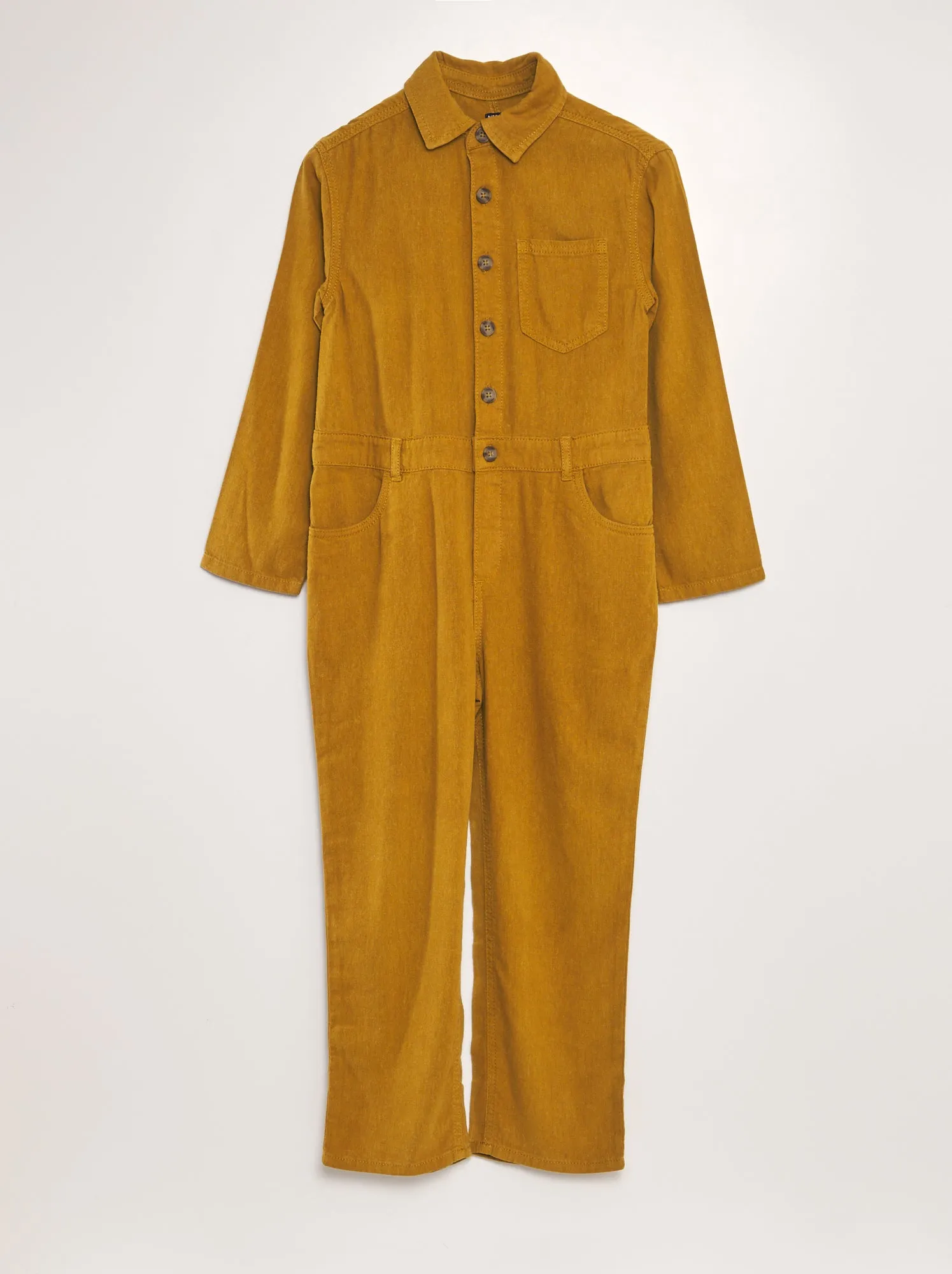 Tuta lunga in misto lino - Unisex - GIALLO