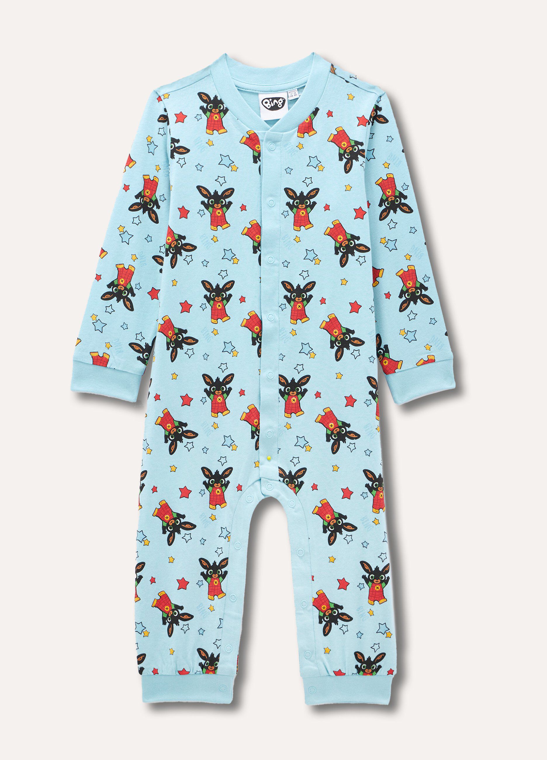 Tutina pigiama in puro cotone neonato