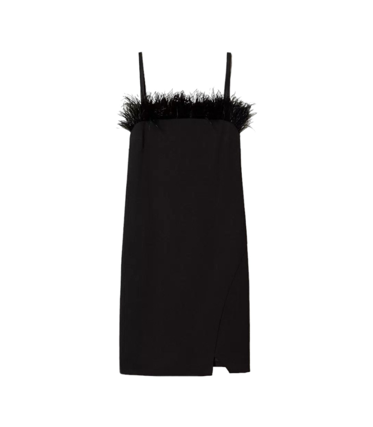 Twinset Donna Vestito Corto Con Spalline E Piume