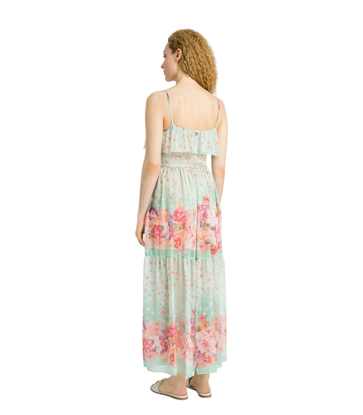 Twinset Donna Vestito Lungo  Con Spalline In Creponne