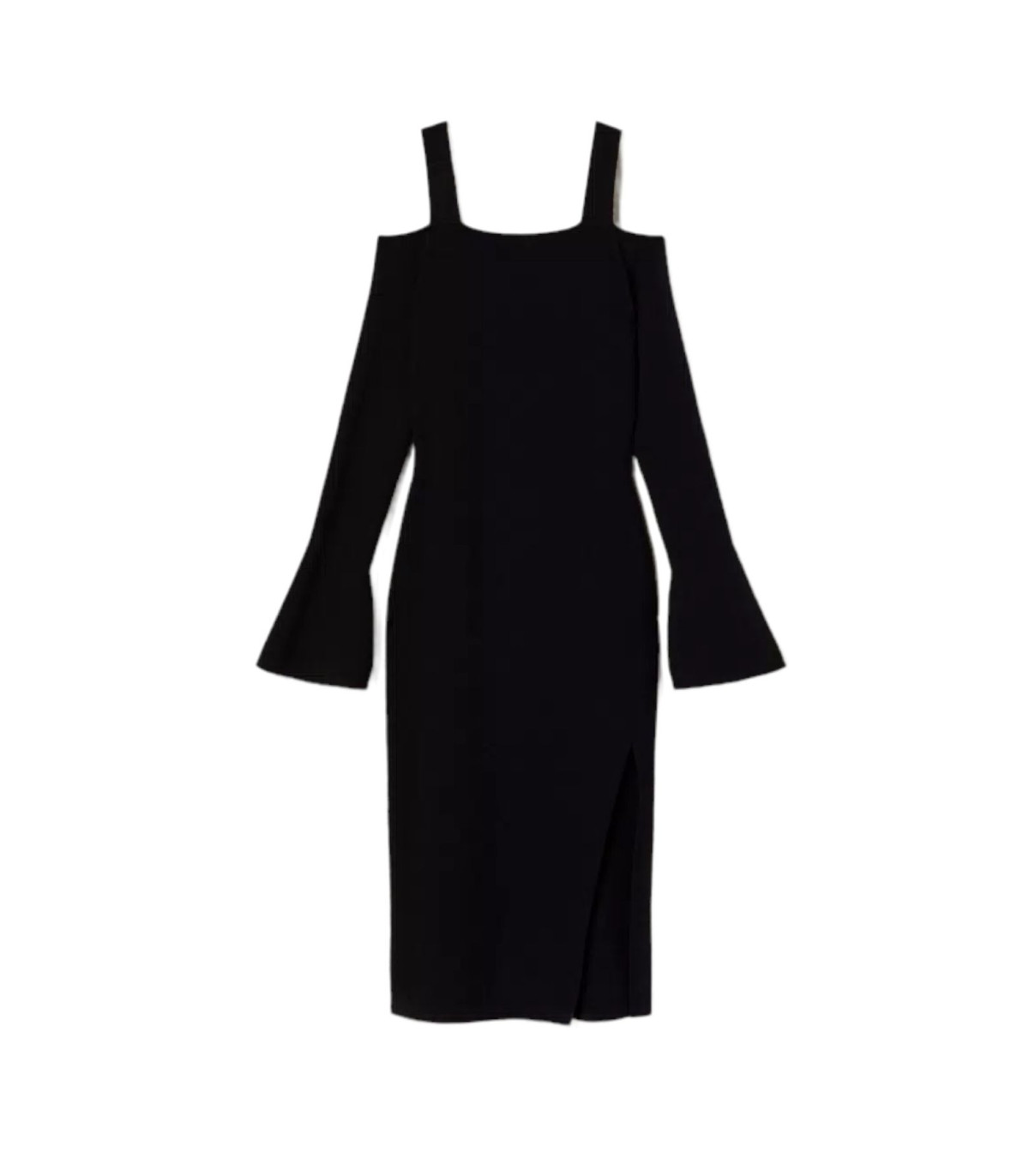 Twinset Donna Vestito Midi Dritto Lungo A Maglia