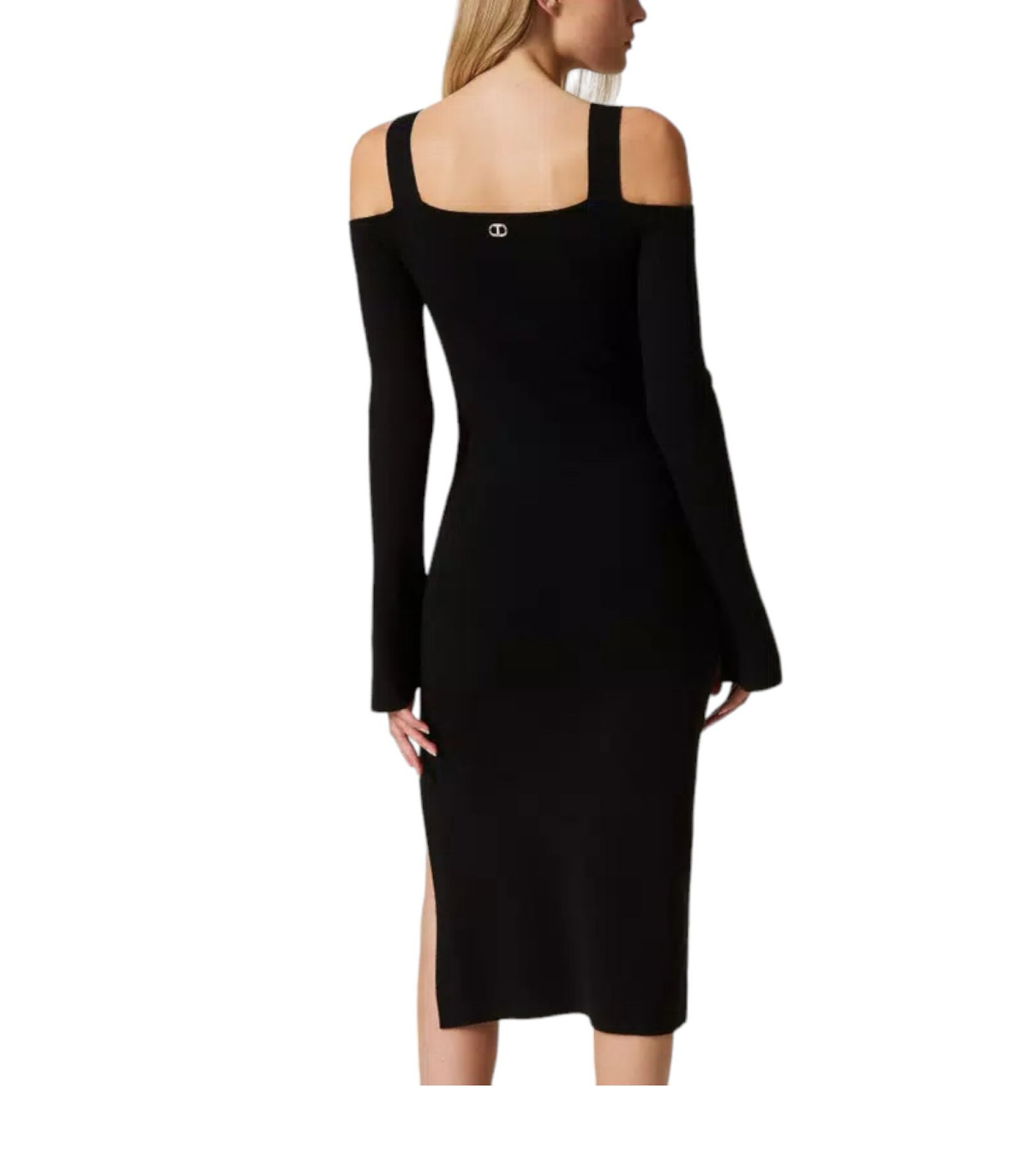 Twinset Donna Vestito Midi Dritto Lungo A Maglia