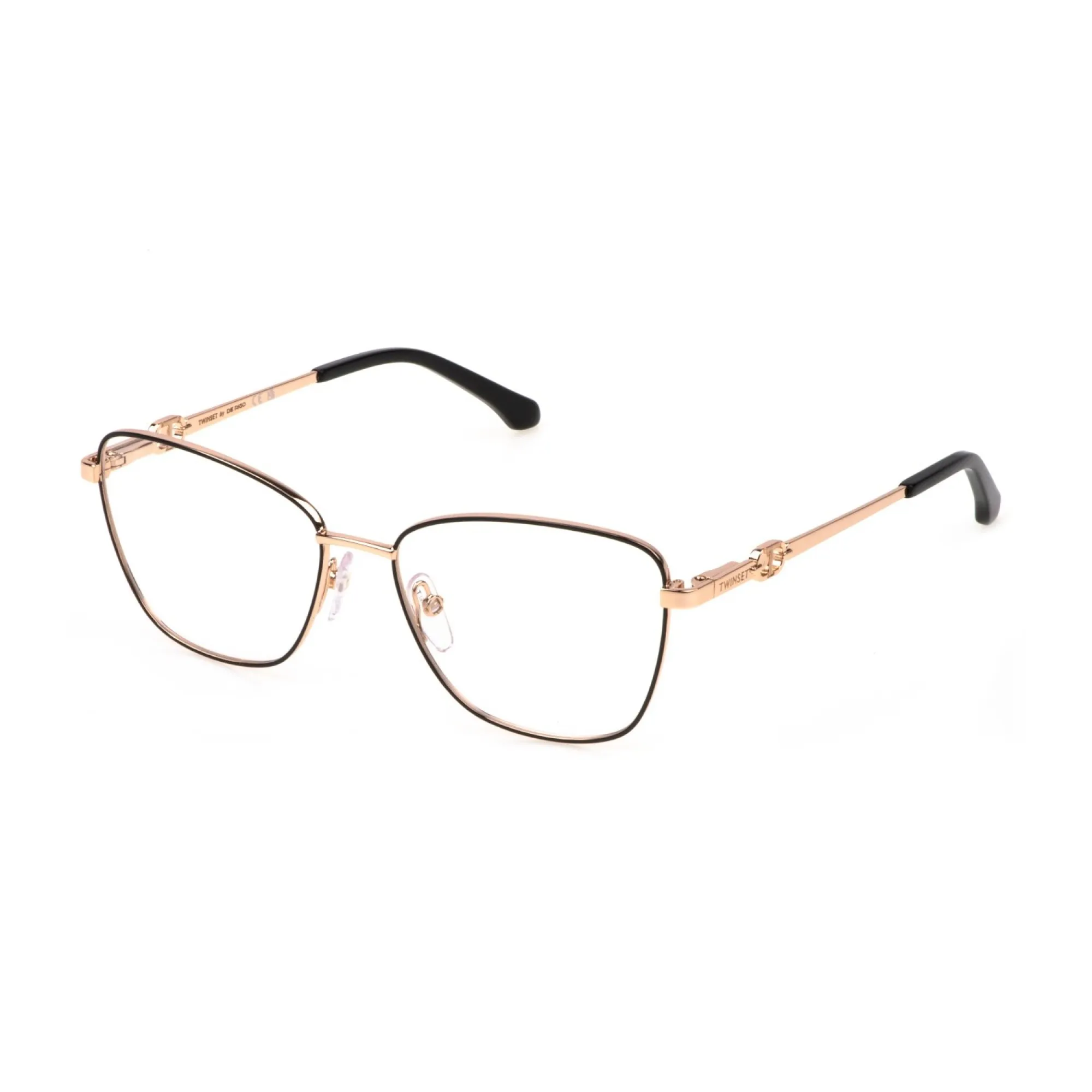   Twinset VTW045 - 02AM Oro Rame Lucido Con Parti Colorate | Occhiale Da Vista Donna 
