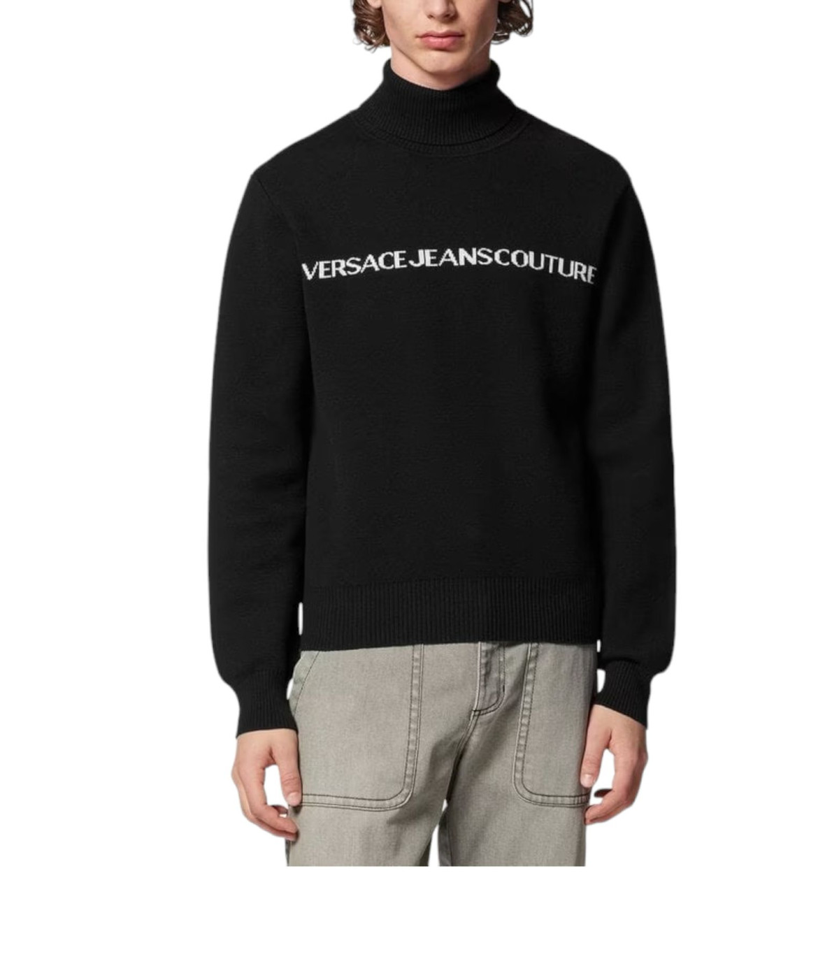 Versace Jeans Couture Uomo Maglione Collo Alto  Logo