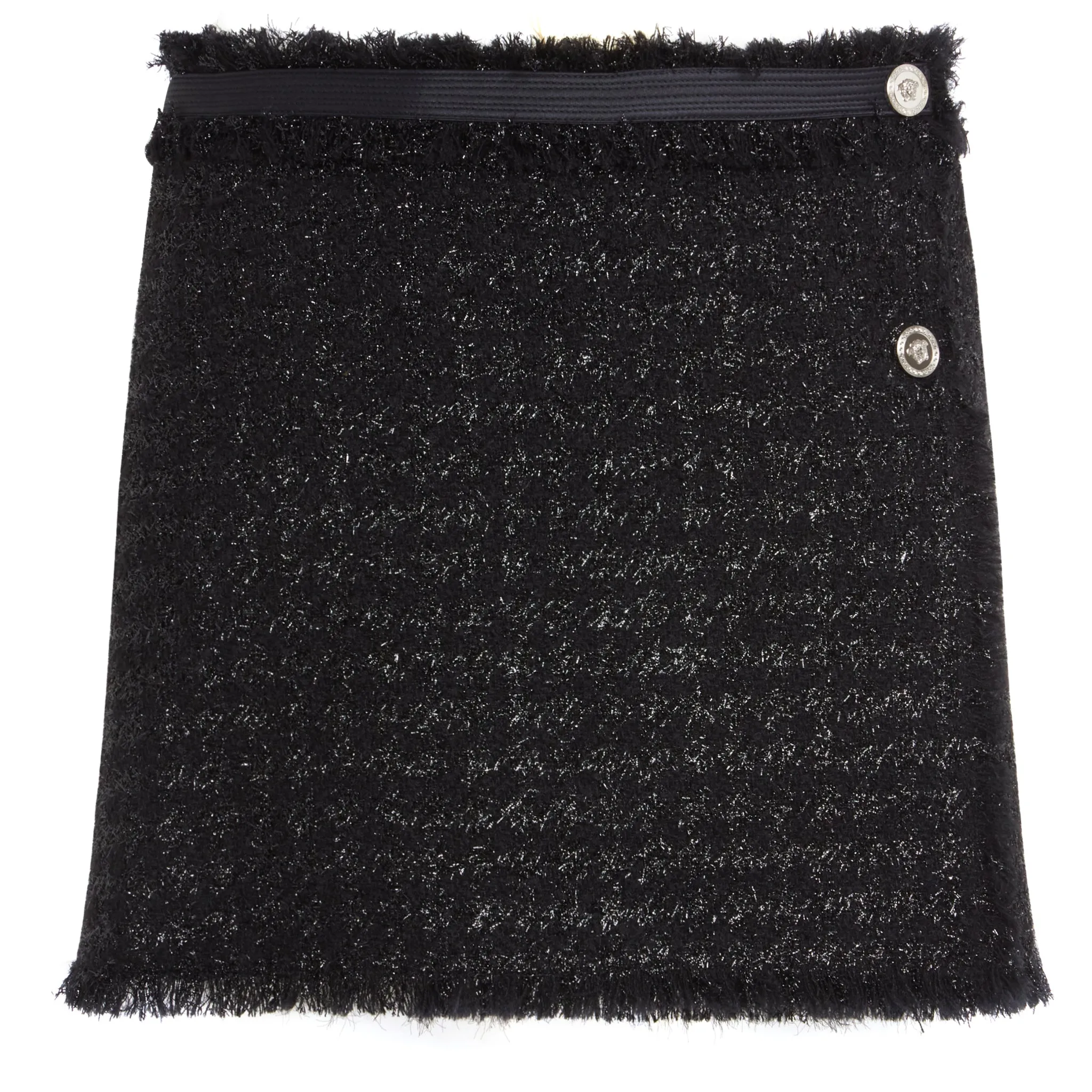 VERSACE  Mini gonna in tweed nera