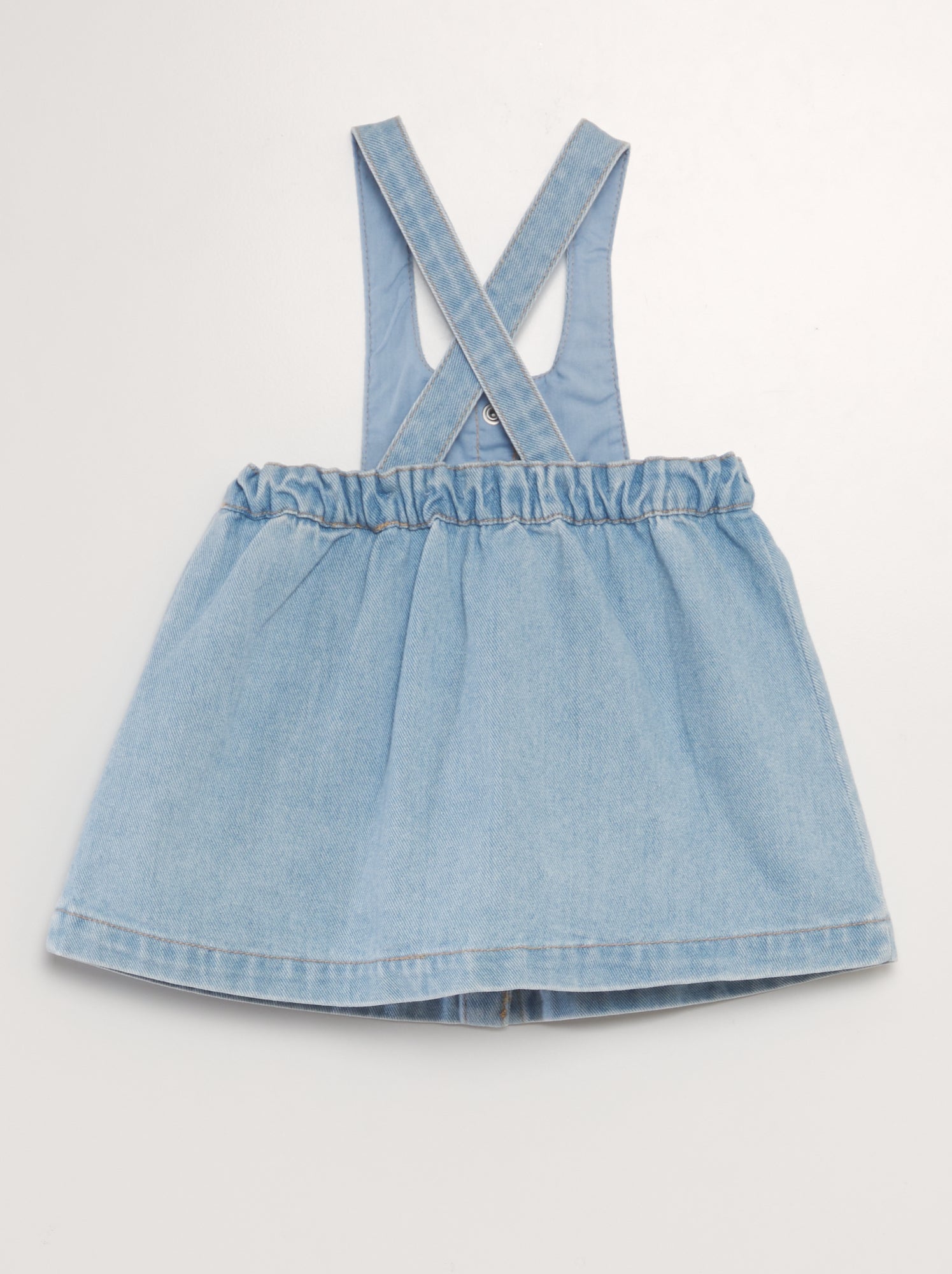Vestito-salopette con spalline in denim - BLU