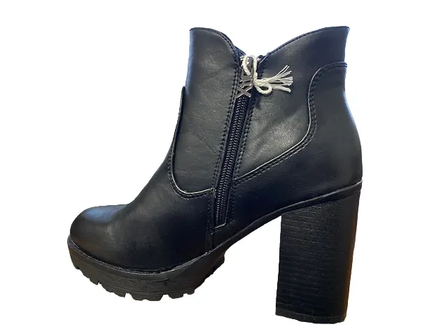 Xti Botin Black heeled shoe 49367 